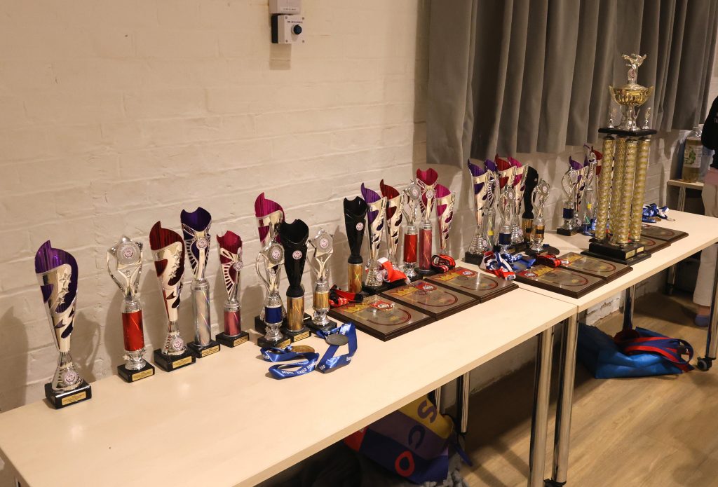 Lots of championship trophies