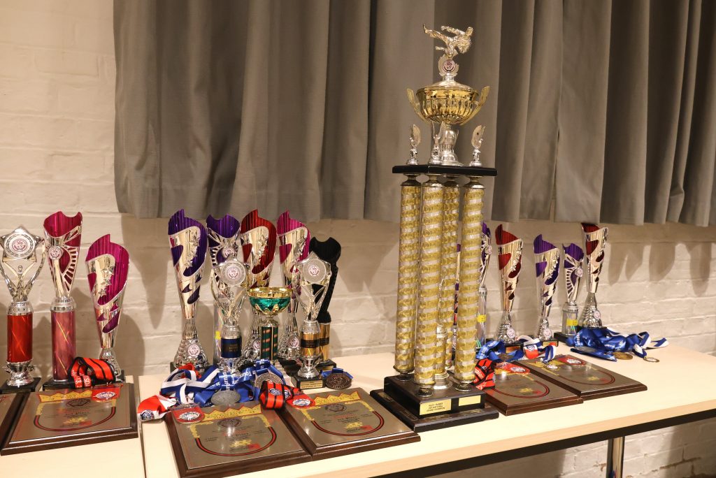 Lots of championship trophies
