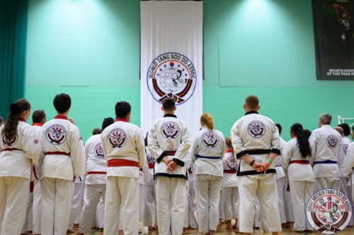 Senior grades in front of WTSDA banner