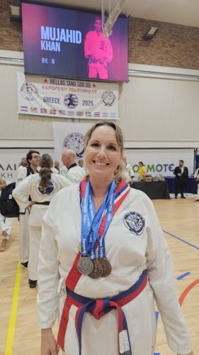 Susie with her medals
