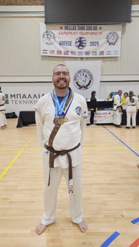Rich with his medals