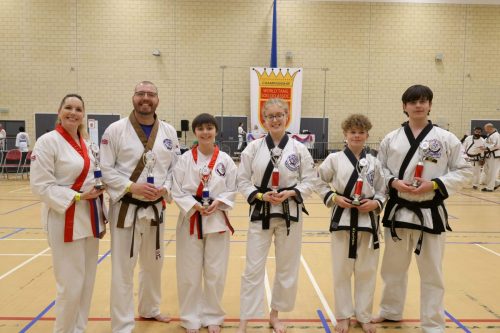 Two Teams with Trophies