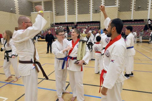 End of compeition celebration